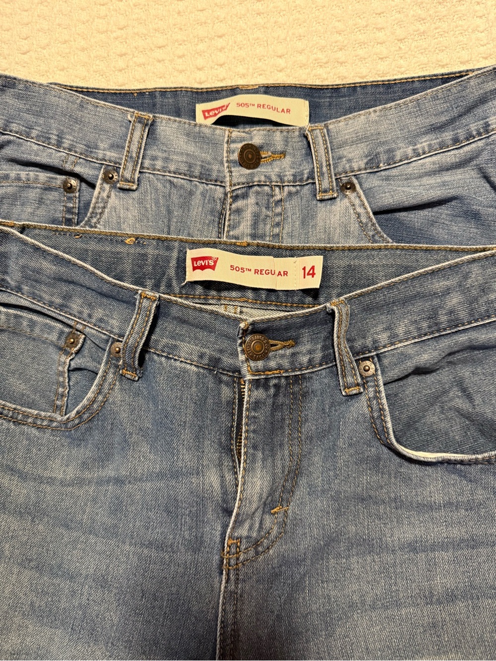 Levi’s 505 Boys Jeans Lot Size 14 | 27x27 & 29x29 Straight Leg - Picture 4 of 6